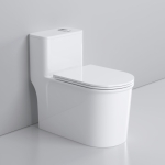 Bồn Cầu Một Khối Trắng Sứ Nút Lệch Cao Cấp FL-BCMK58 Forler
