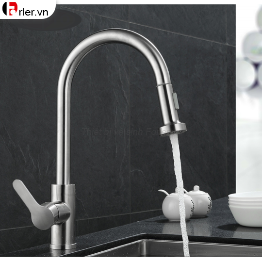 Vòi Rửa Chén Bát Nóng Lạnh Inox Mờ (VRC49) Forler